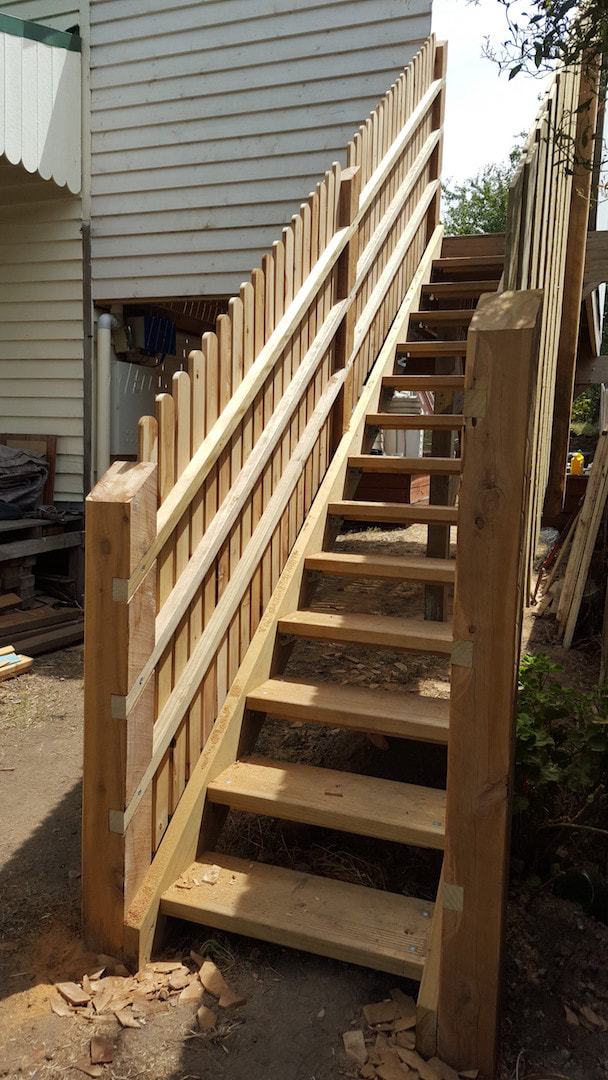 Prefab timber stairs